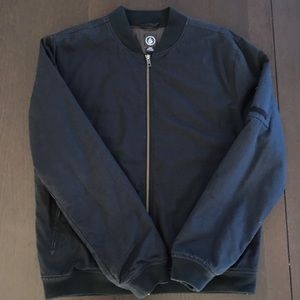 Volcom Men’s Black Bomber Jacket, Size M